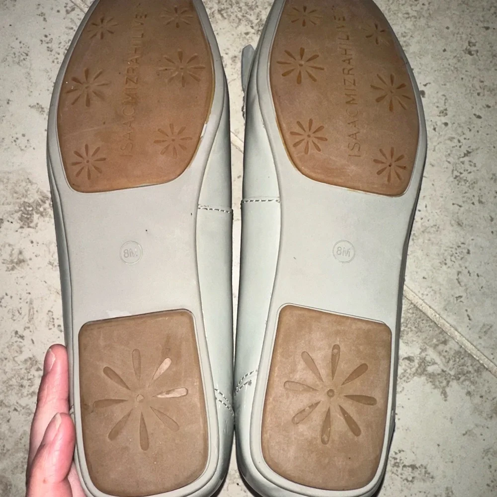 Patent Leather Gray Loafers‎ with Bow and Fringe Details Preppy Boho Size 8